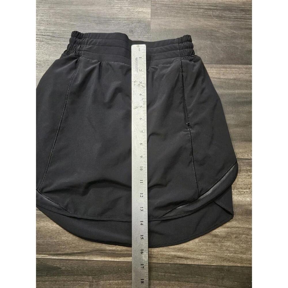 Lululemon Hotty Hot Skort BLACK High Rise HR Mini Skirt Shorts Mesh Swift Size 2 - Picture 2 of 6